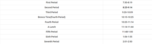 Schedule
